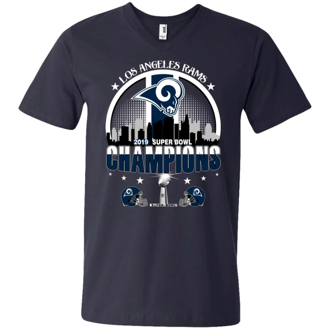 Nfl – Los Angeles Rams 2019 Super Bowl Champions Football Men V-Neck T-Shirt