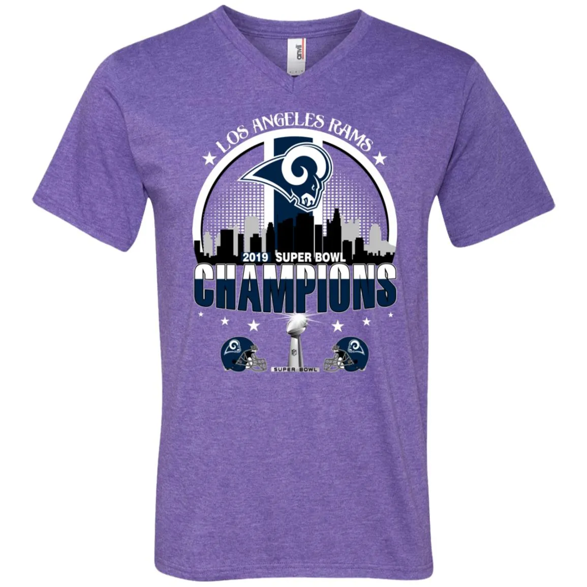 Nfl – Los Angeles Rams 2019 Super Bowl Champions Football Men V-Neck T-Shirt