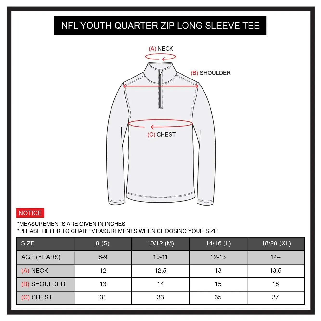 NFL Official Youth Super Soft Quarter Zip Long Sleeve T-Shirt|Houston Texans