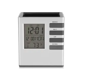 NXZ Table Desk Pen Holder Digital Clock for Home and Office Decor, Digital Clock for Study Room