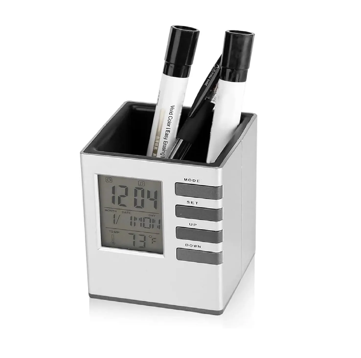 NXZ Table Desk Pen Holder Digital Clock for Home and Office Decor, Digital Clock for Study Room