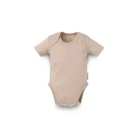 Organic Short-Sleeved Envelope-Neck Bodysuit