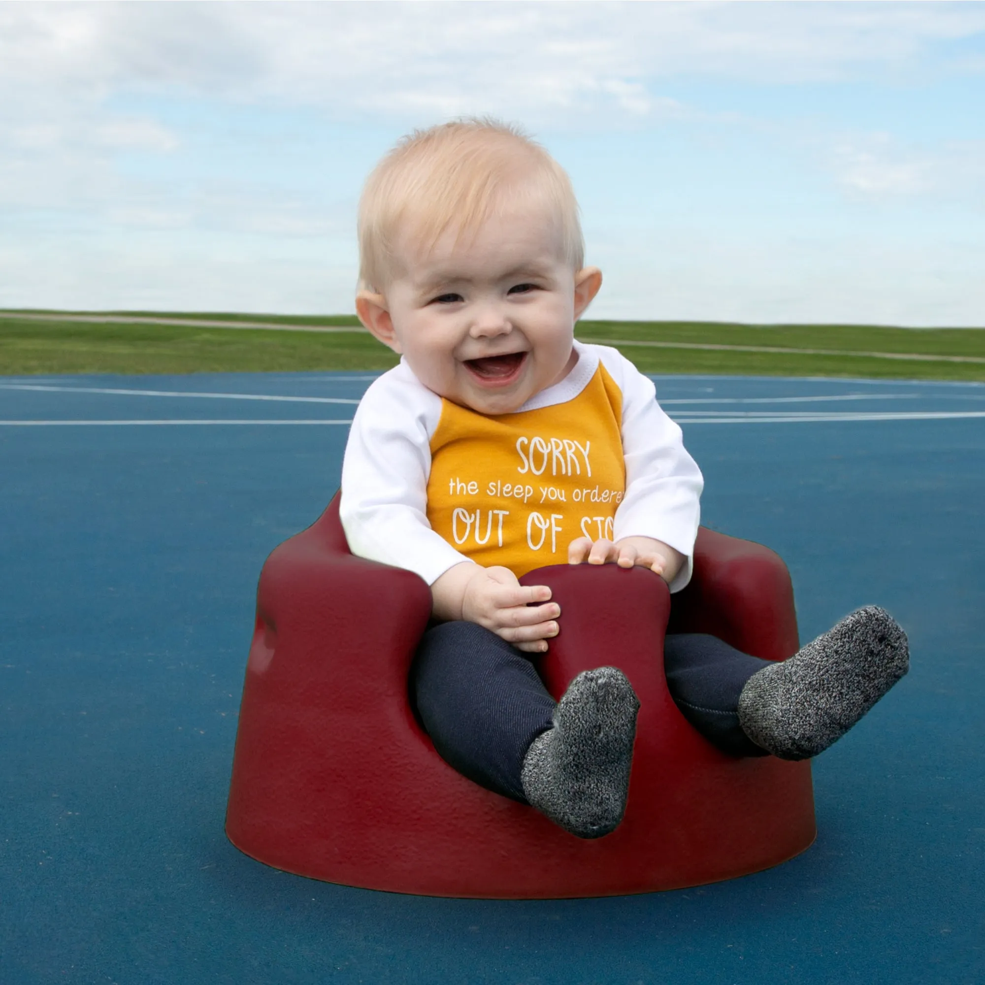 Out of Stock 3/4 Length Sleeve Mustard Onesie