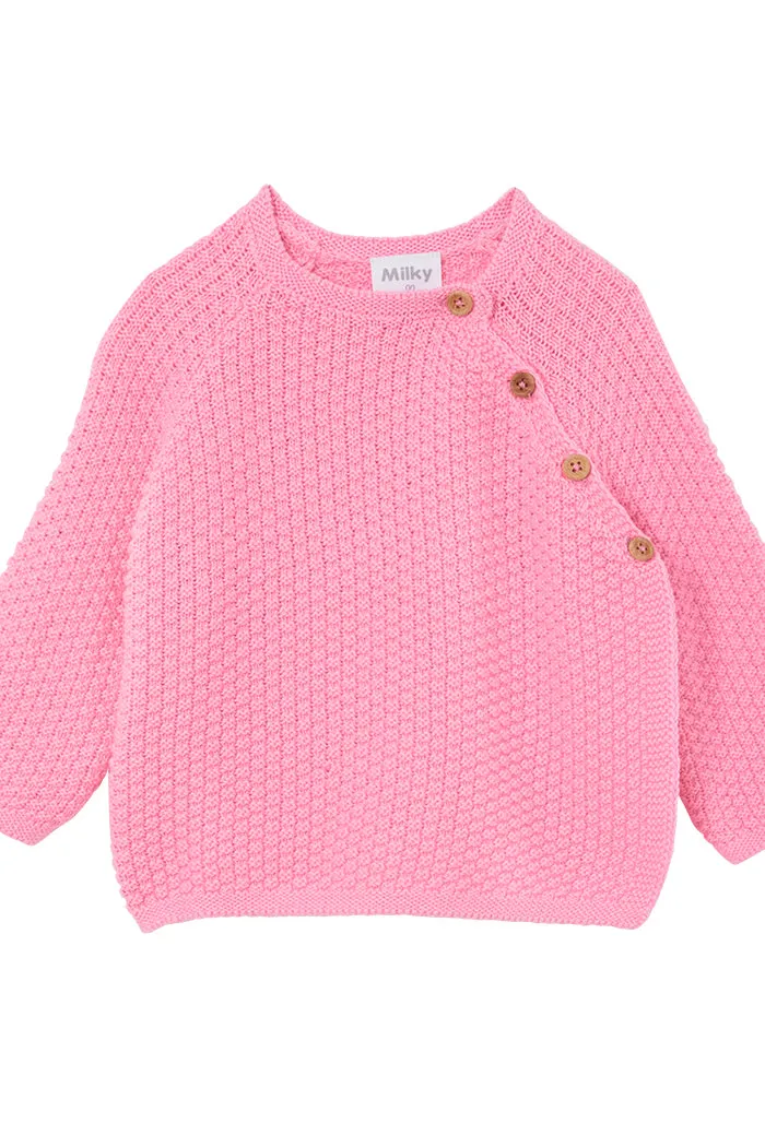 Pink Baby Knit Cardigan