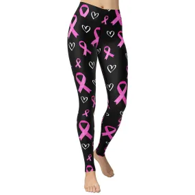 Pink Ribbon Yoga Leggings