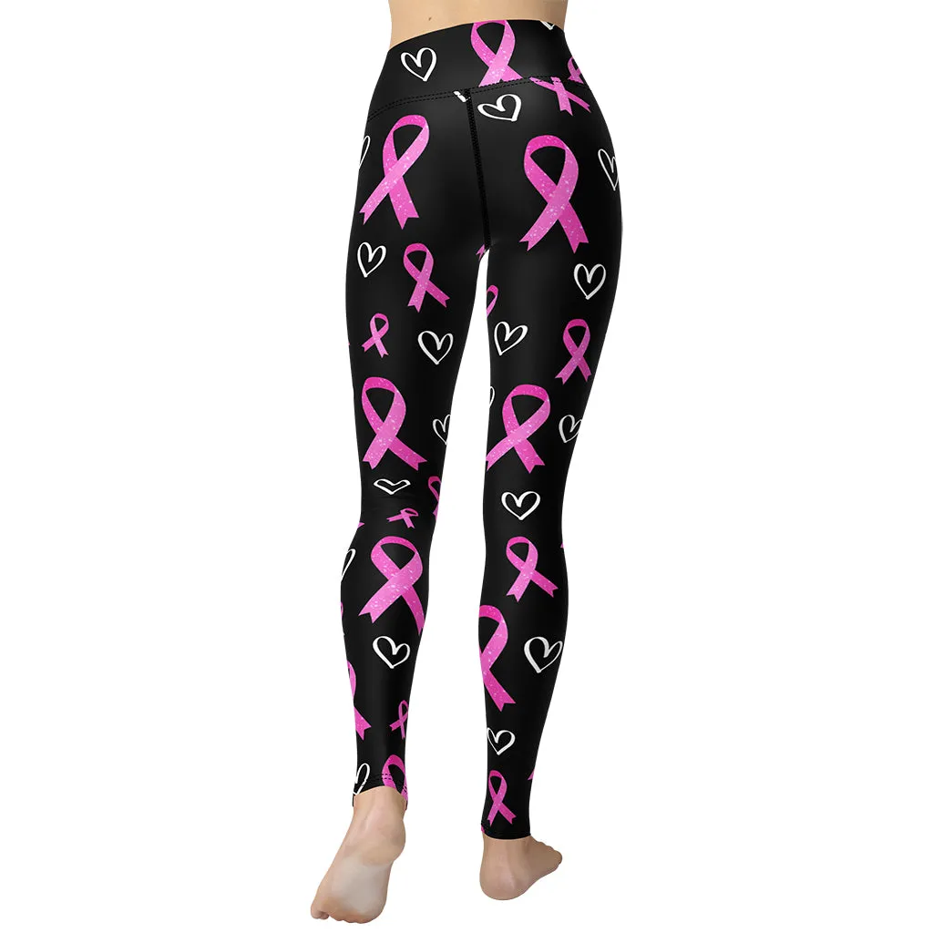 Pink Ribbon Yoga Leggings