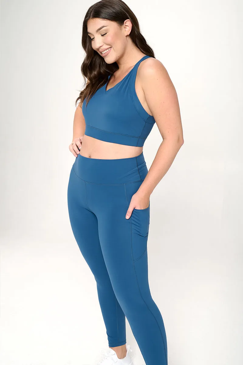 Plus Size Ultra-Soft Tech Pocket Active Leggings