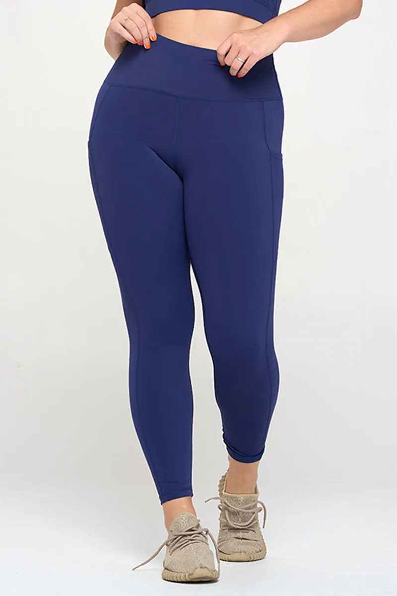 Plus Size Ultra-Soft Tech Pocket Active Leggings