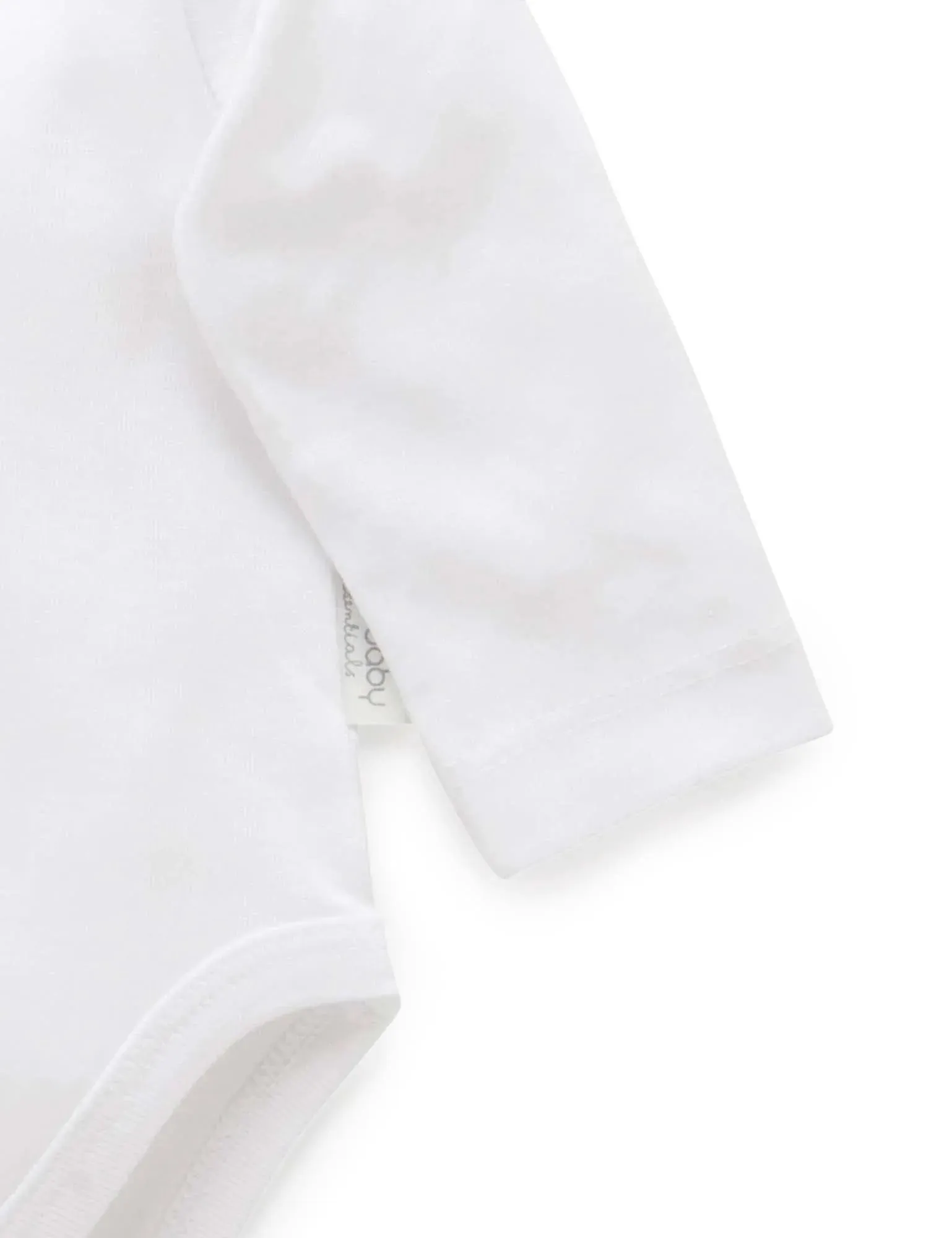 Purebaby Easy Neck L/S Bodysuit 2 Pack - White