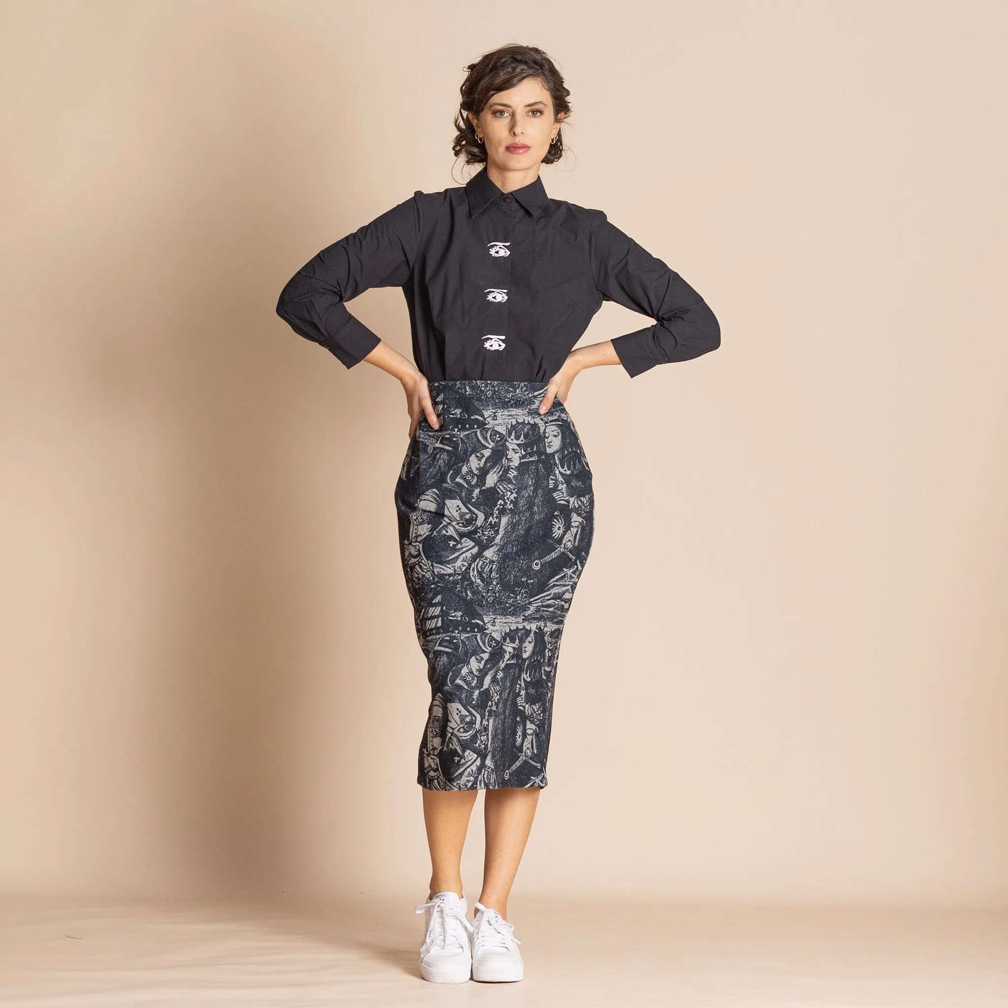 queens knit pencil skirt