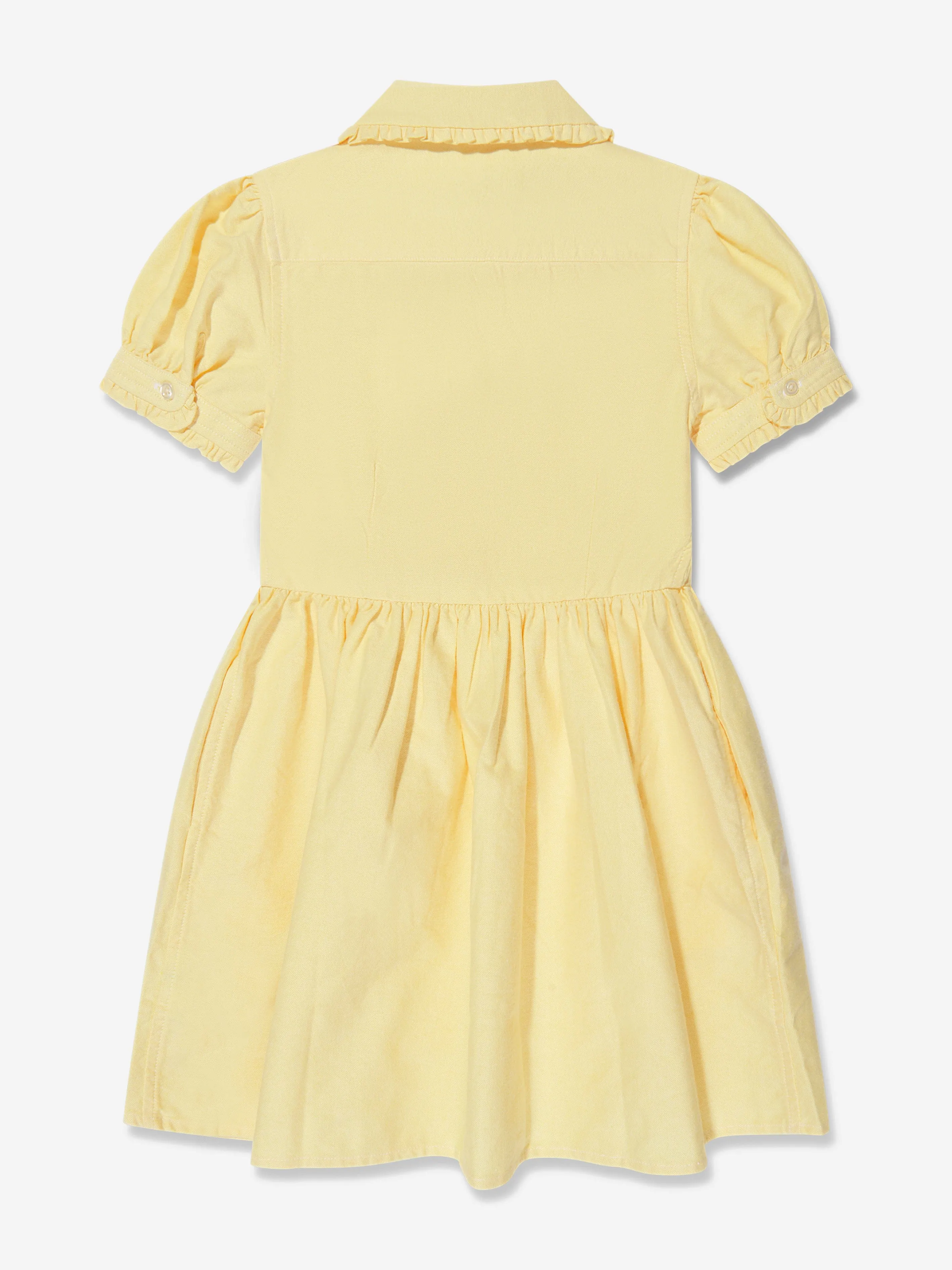 Ralph Lauren Girls Lille Shirt Dress in Yellow