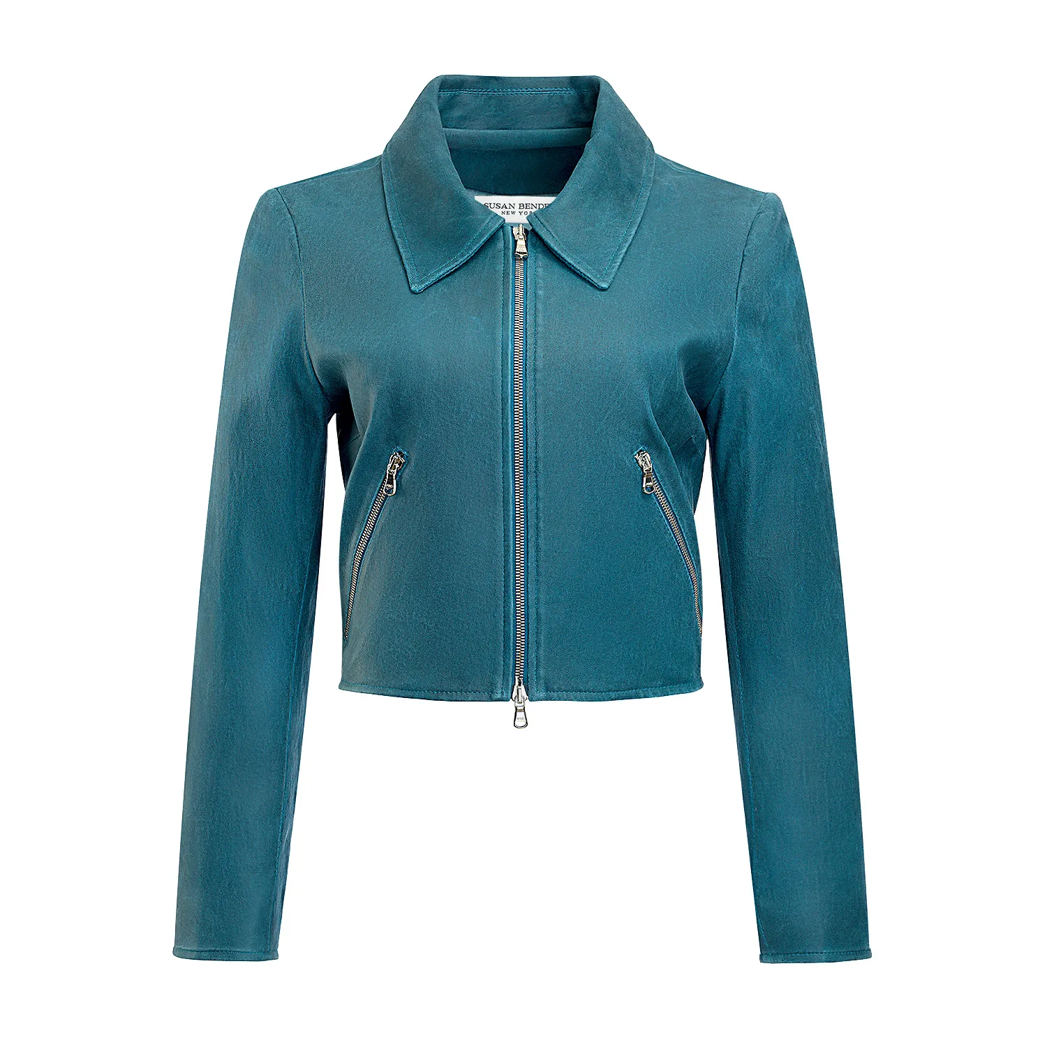 Relaxed Flight Jacket-Teal