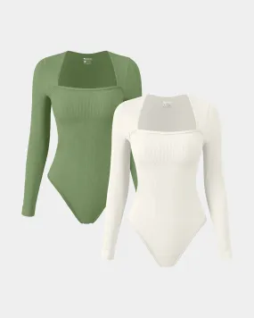 Ribbed Long Sleeve Bodysuit