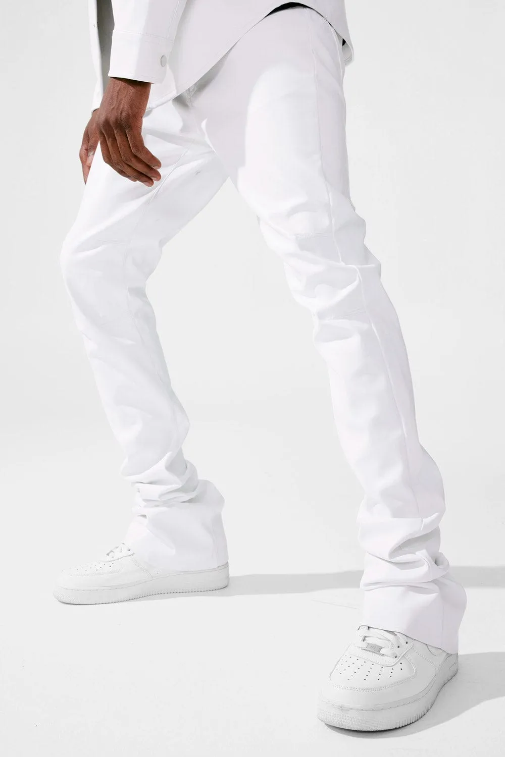 Ross Stacked - Thriller Pants (White)