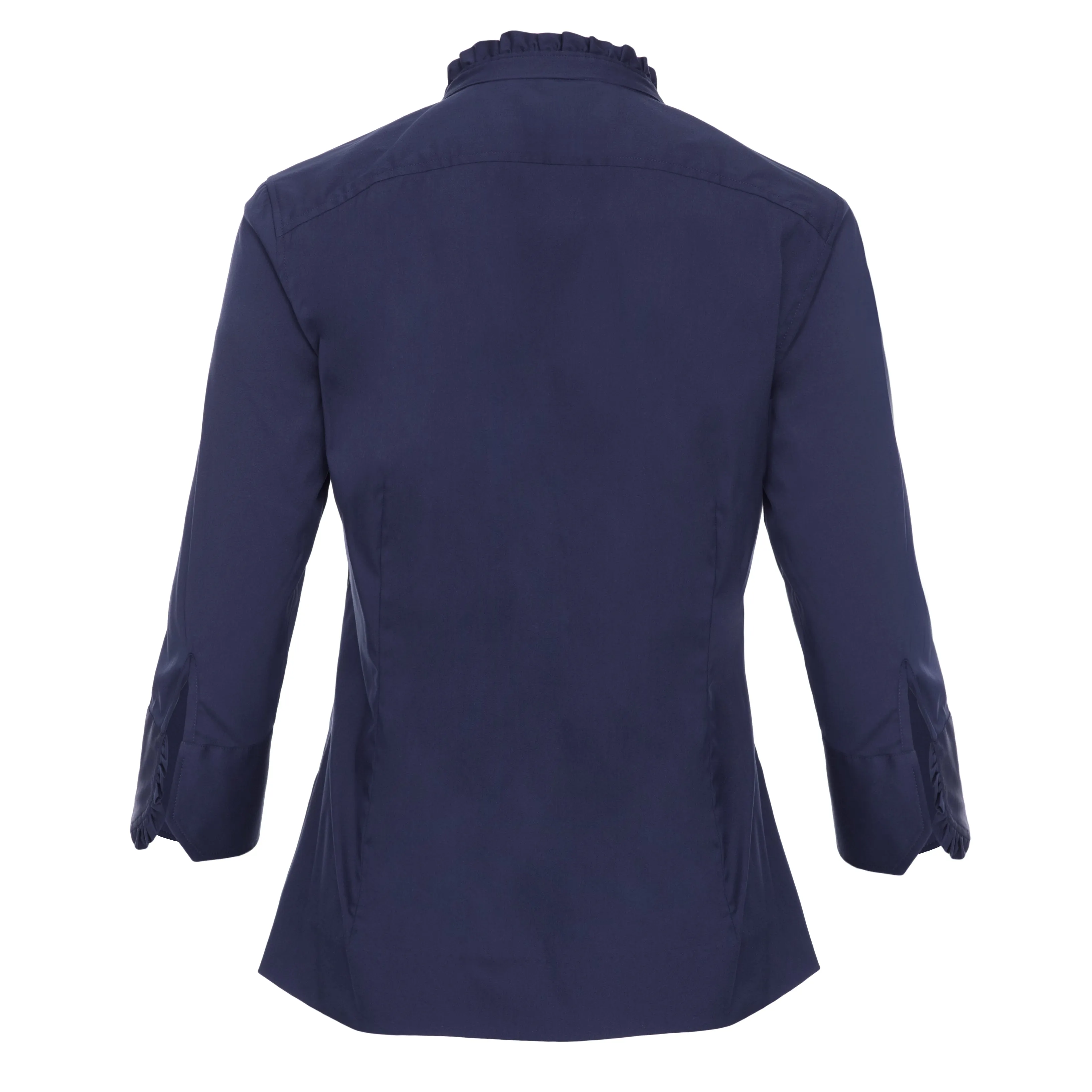 Ruffle Edge Blouse - Navy