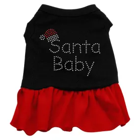 Santa Baby Rhinestone Dress Black with Red Med (12)