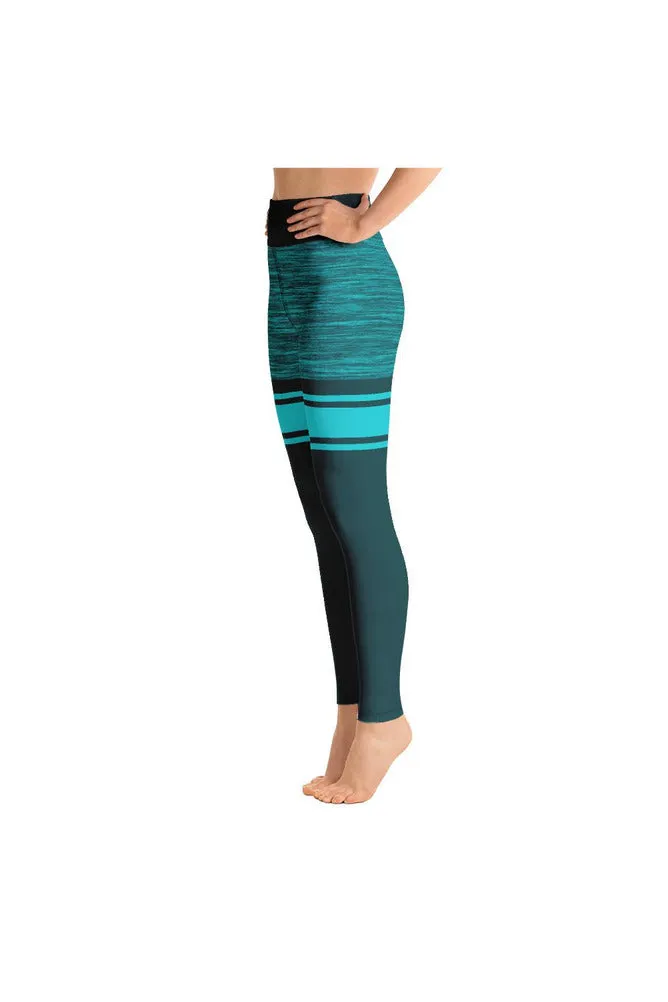 Sea Green Mid Thigh Yoga Leggings