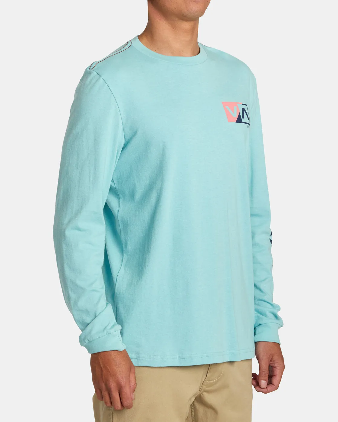 Shifted Long Sleeve Tee - Nile Blue