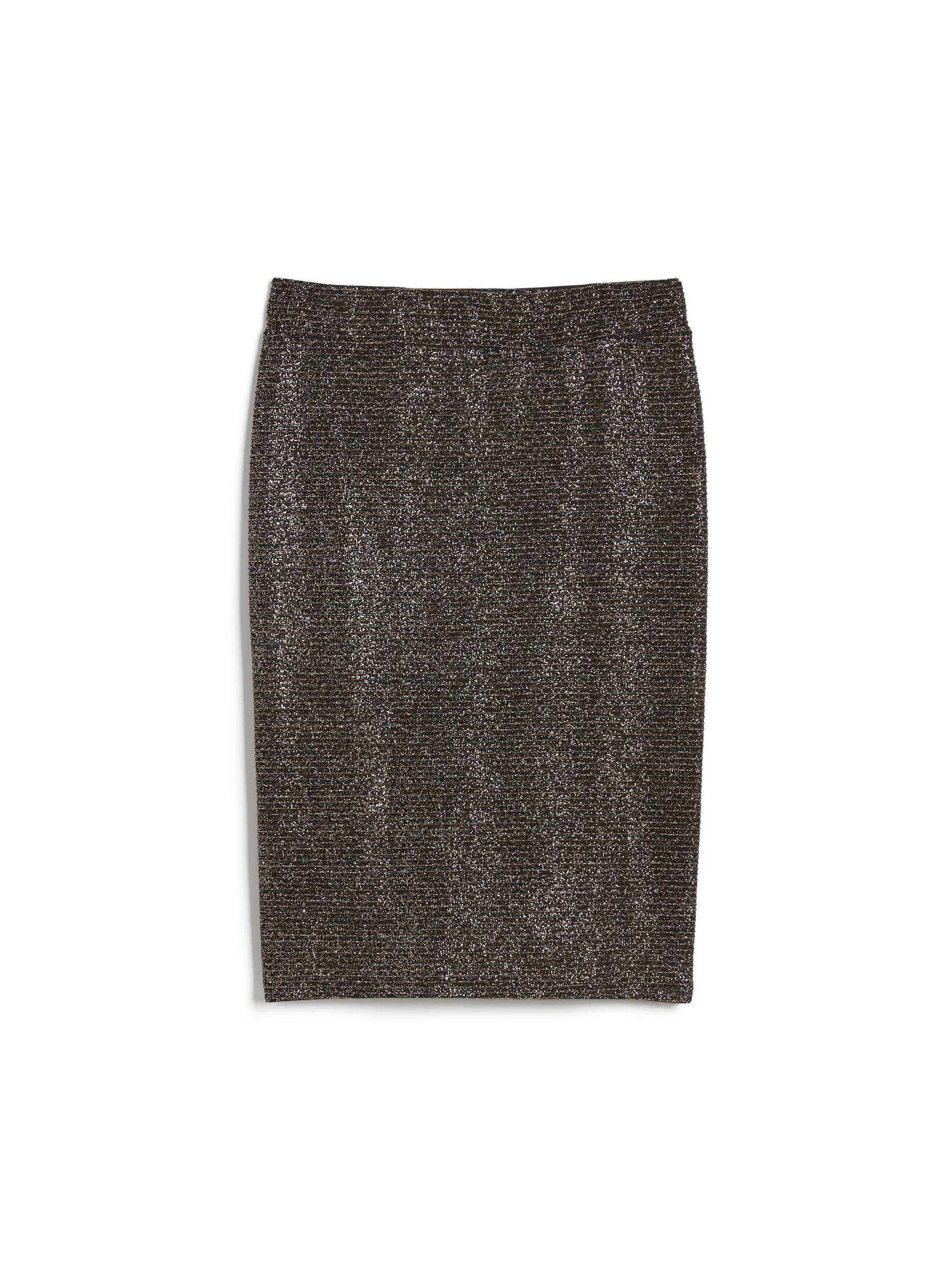 Shimmer Elastic Waist Pencil Skirt