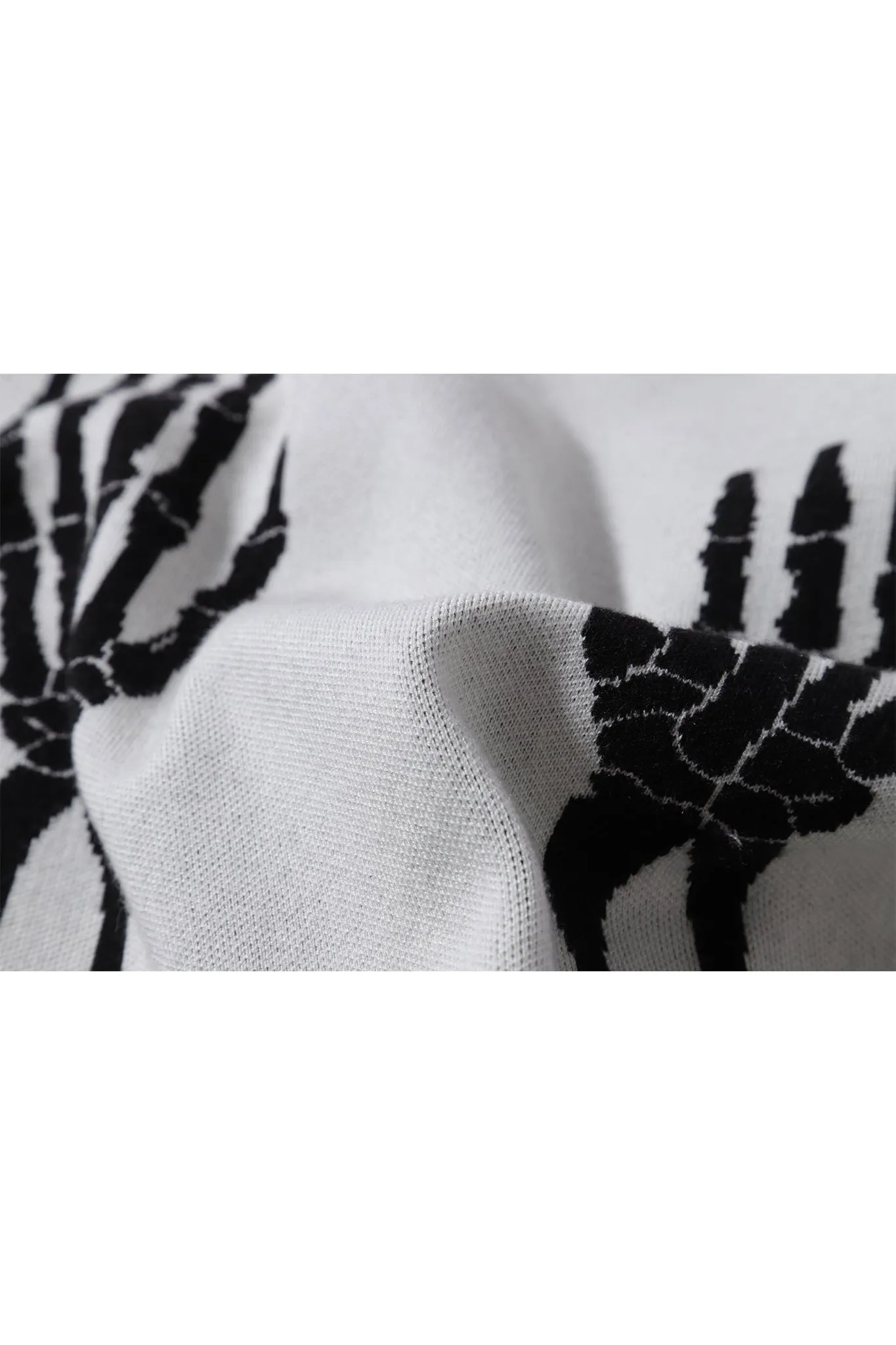 SKELETON HAND CARDIGAN CREAM