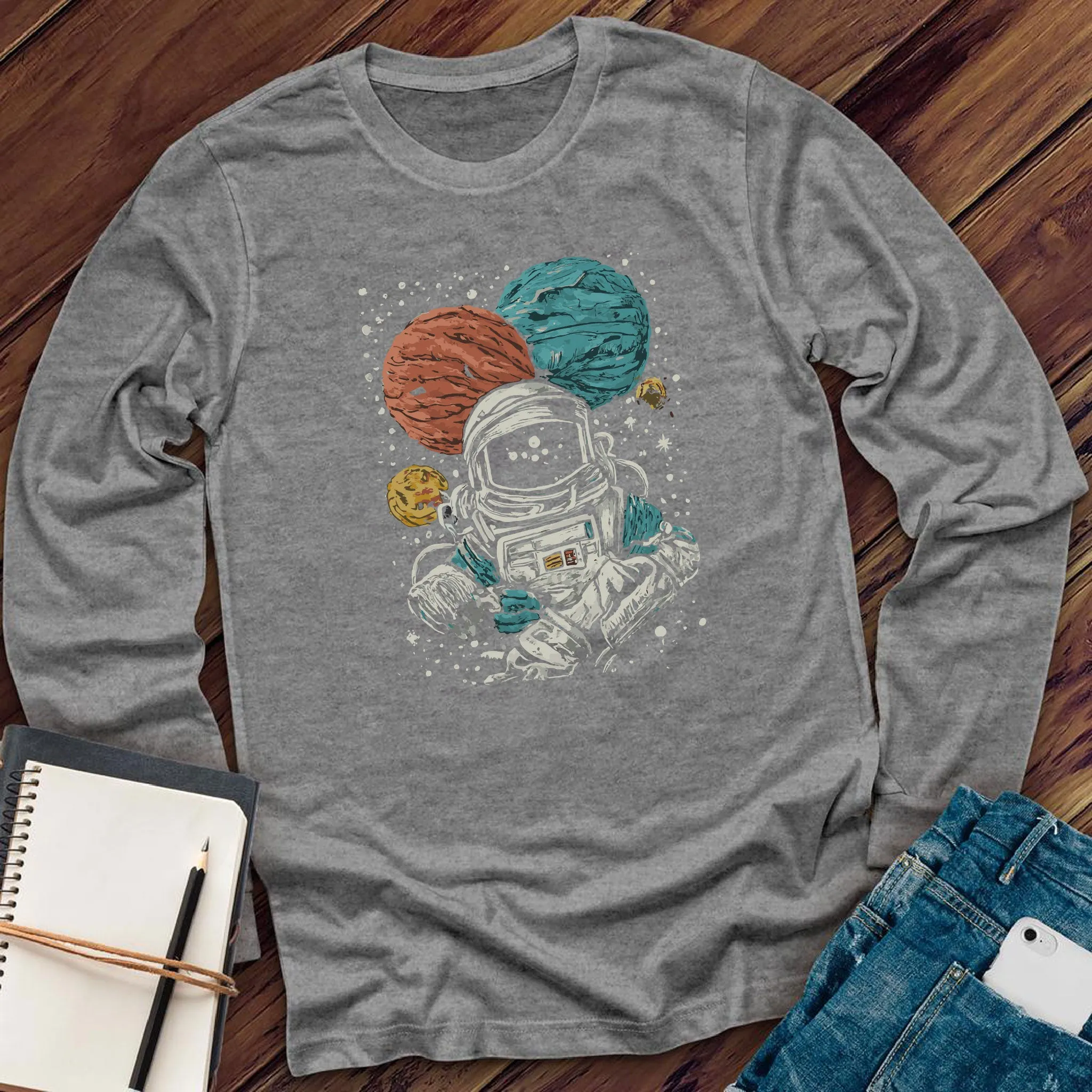 Sketched Astronaut Long Sleeve