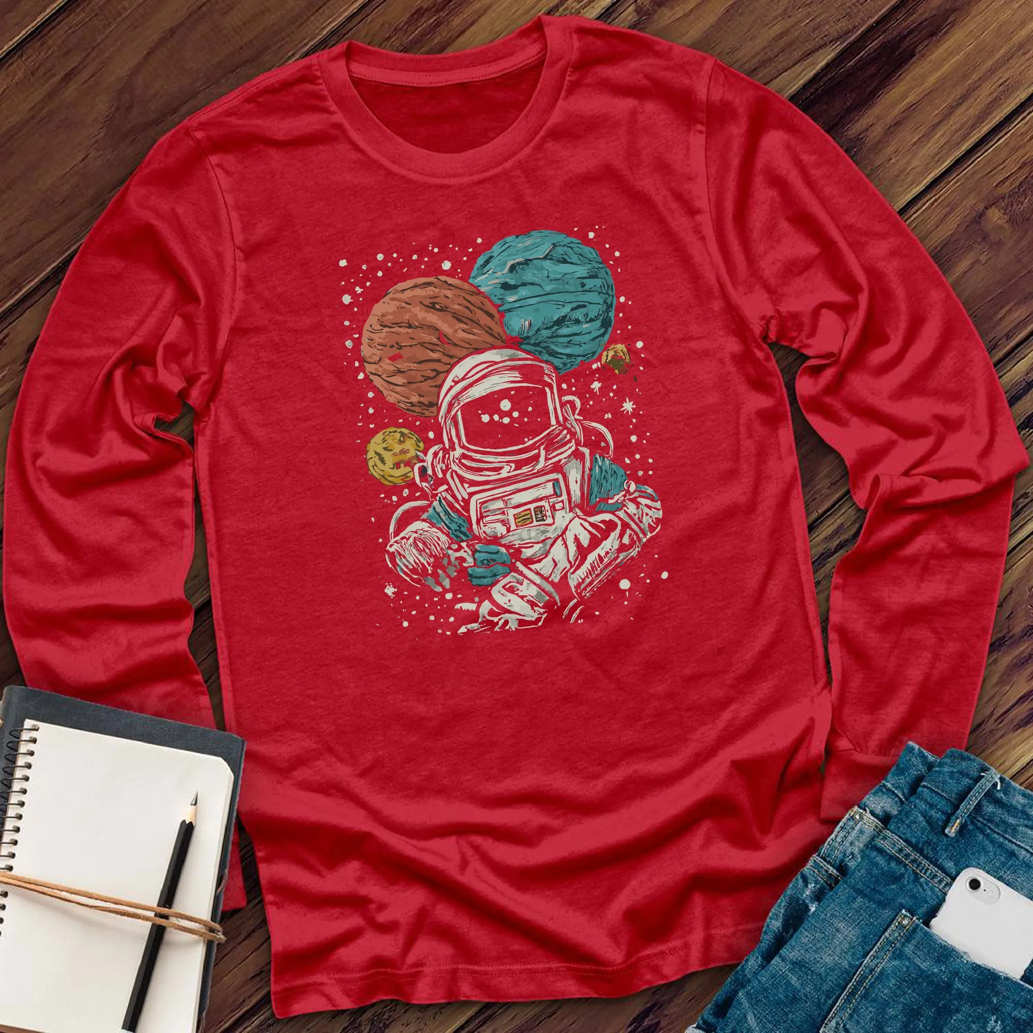 Sketched Astronaut Long Sleeve