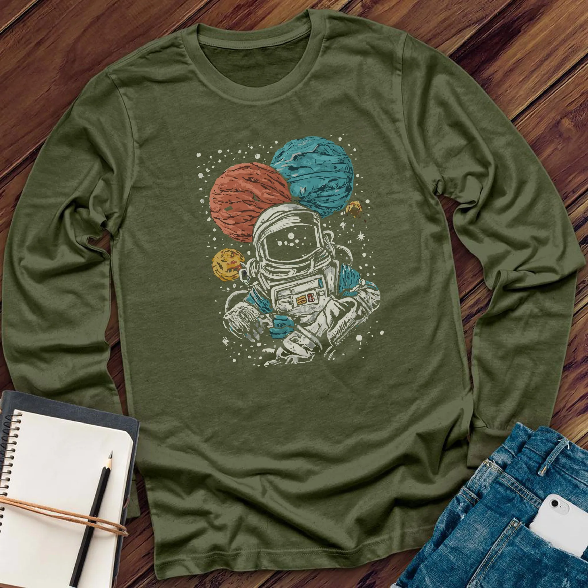 Sketched Astronaut Long Sleeve