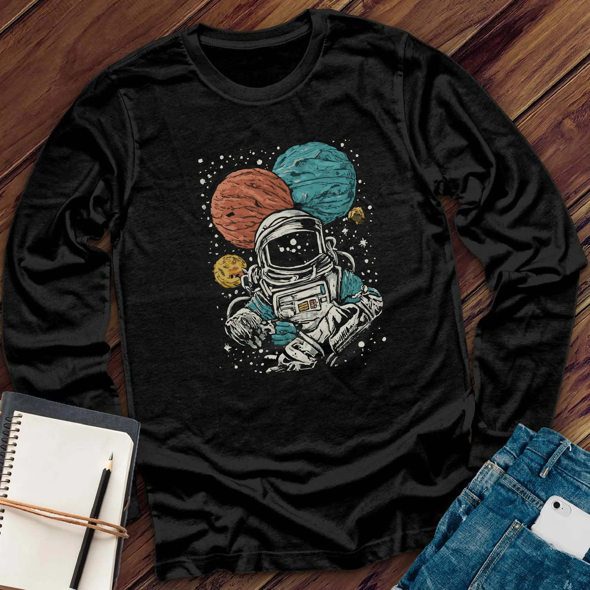 Sketched Astronaut Long Sleeve