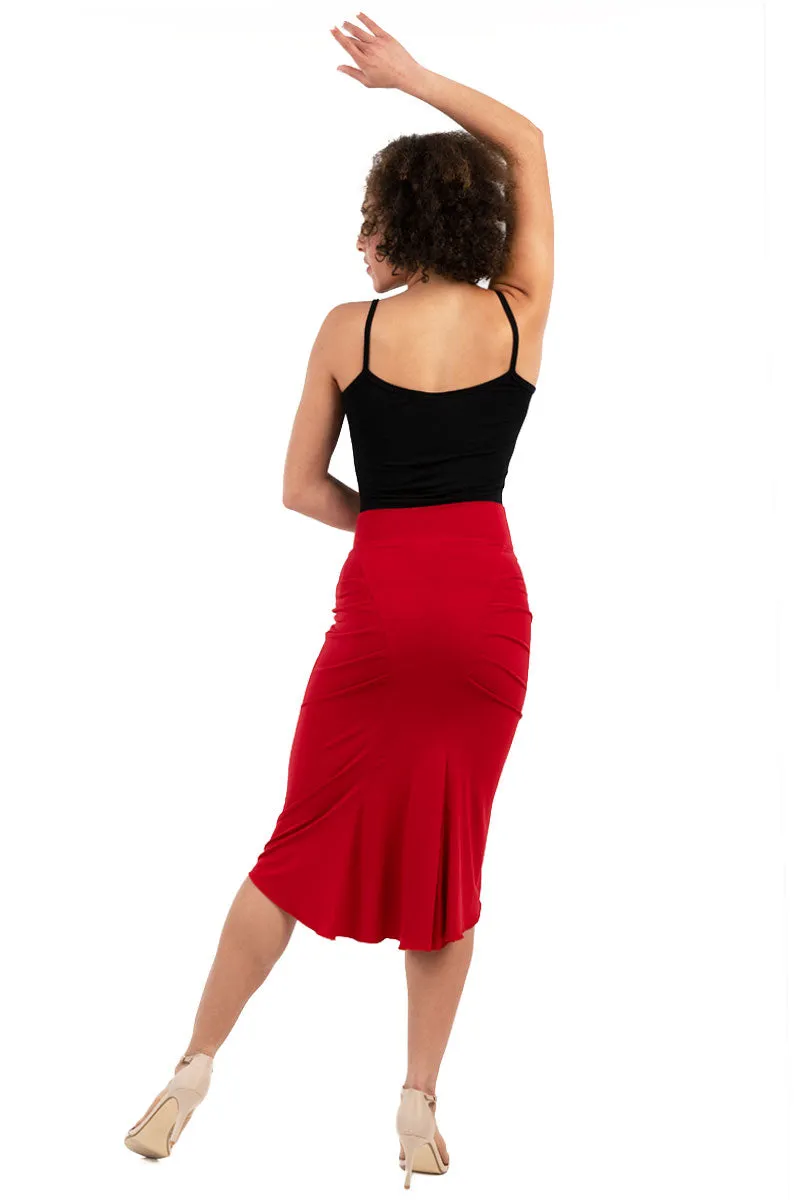 Small Tail Pencil Skirt With Back Gatherings