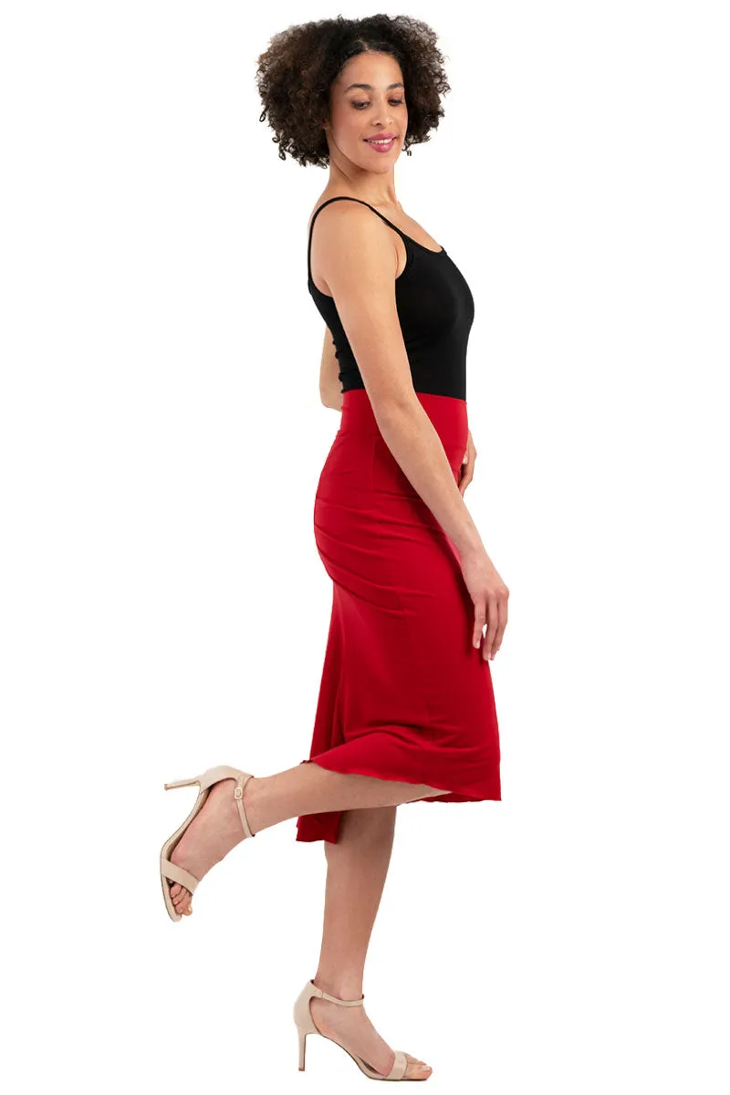 Small Tail Pencil Skirt With Back Gatherings