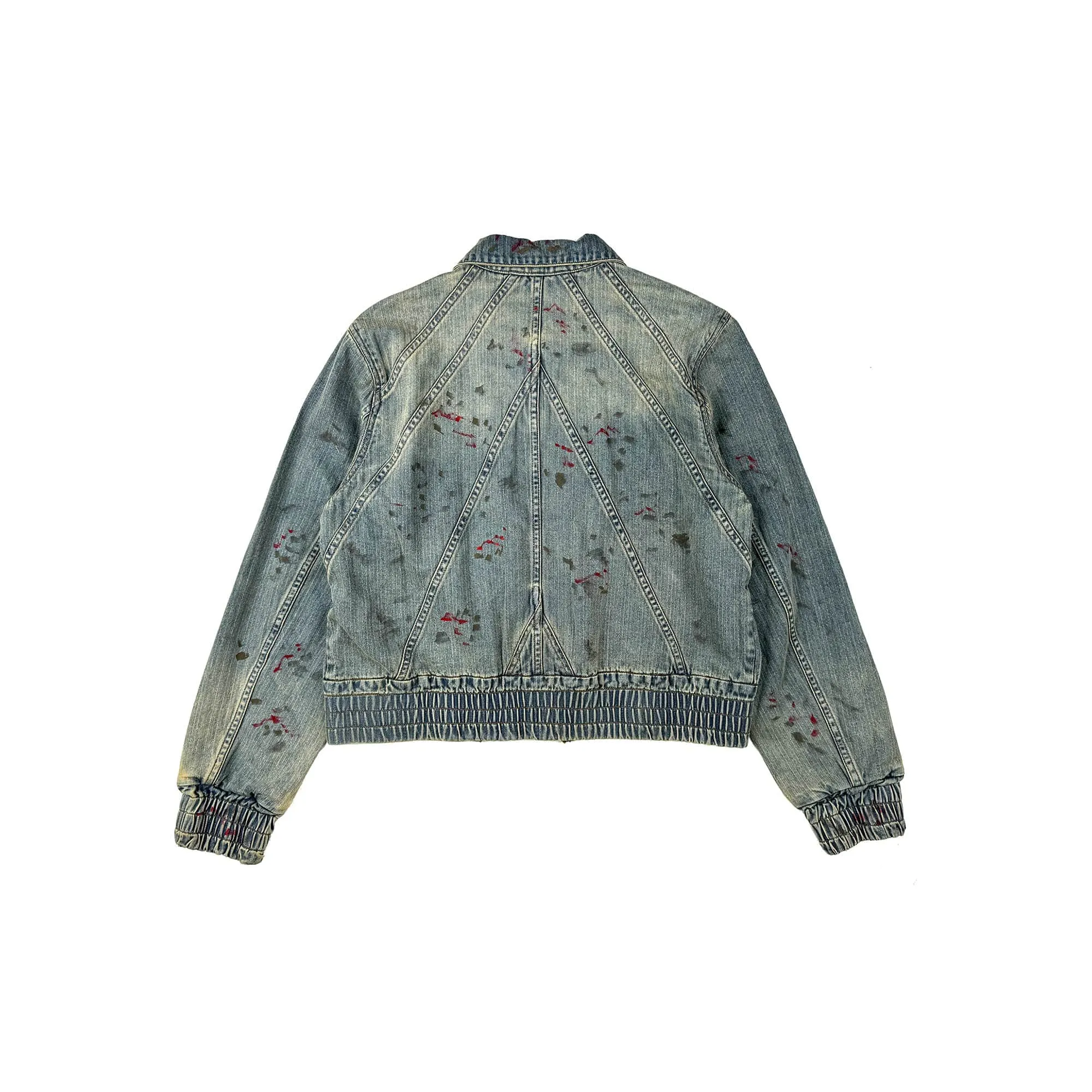 Splatter Paint Denim Bomber