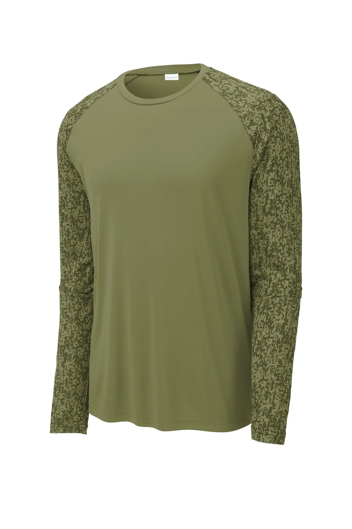 Sport-Tek Long Sleeve Digi Camo Tee. ST460LS