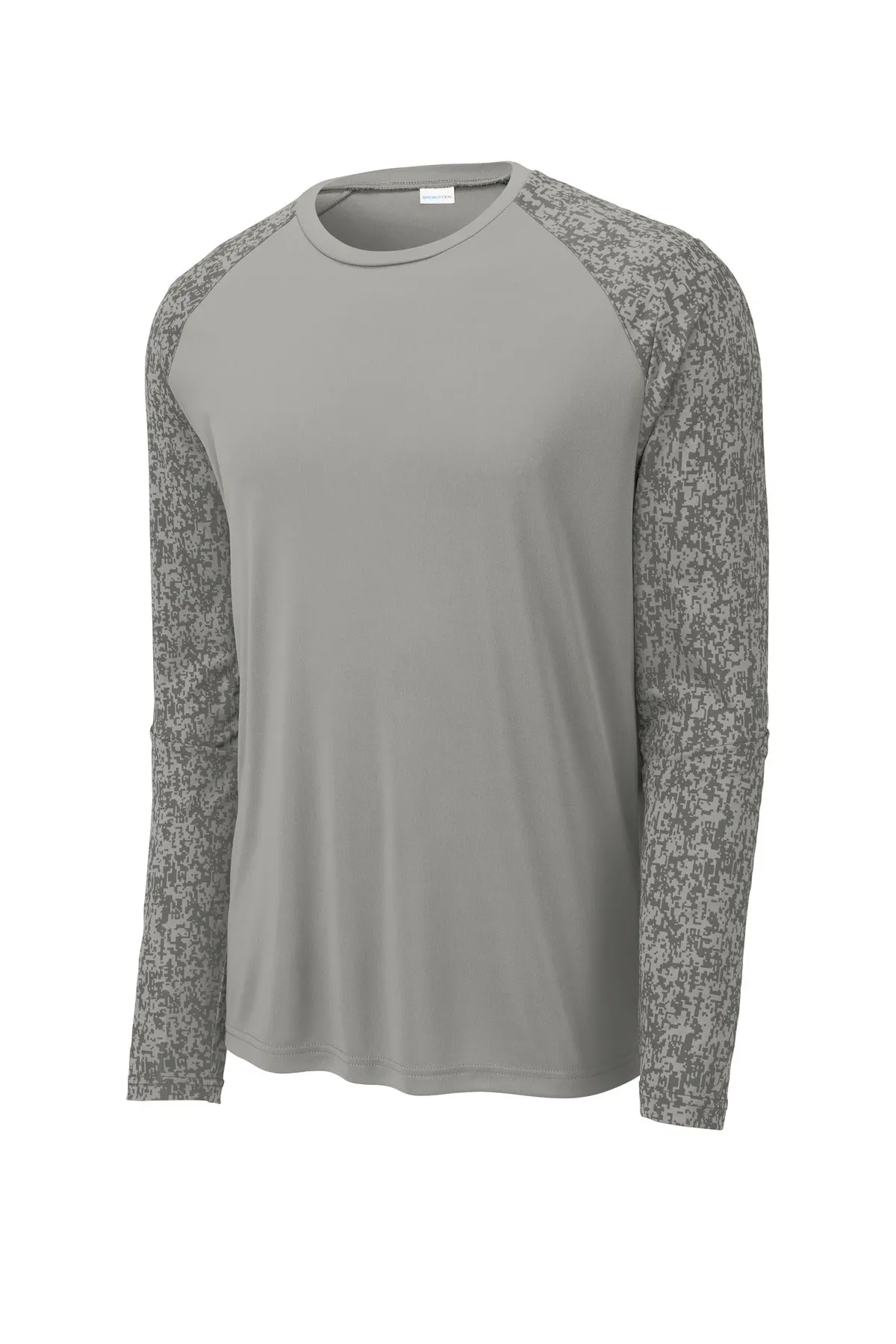 Sport-Tek Long Sleeve Digi Camo Tee. ST460LS