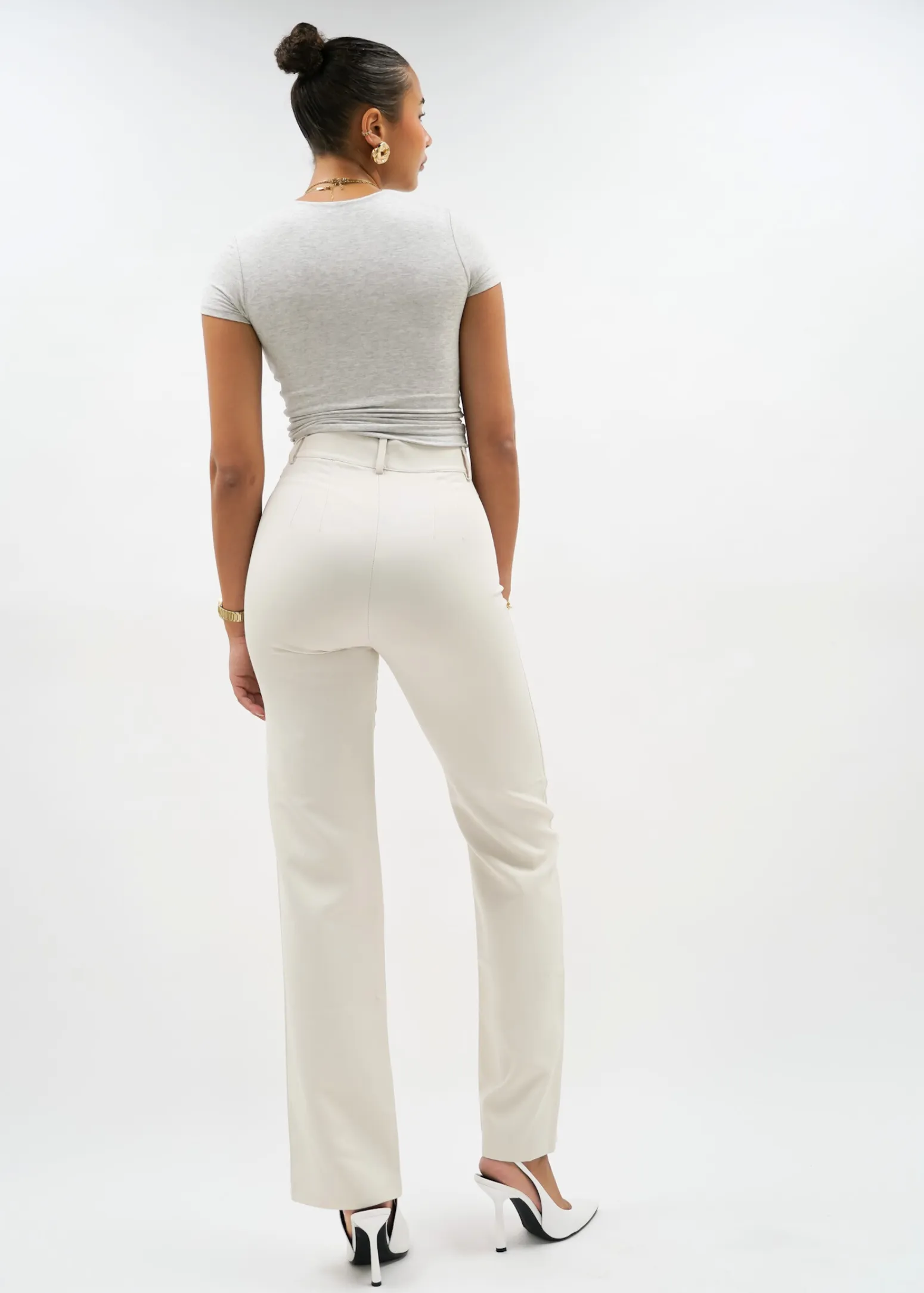 Straight leg pants classic crème (REGULAR)