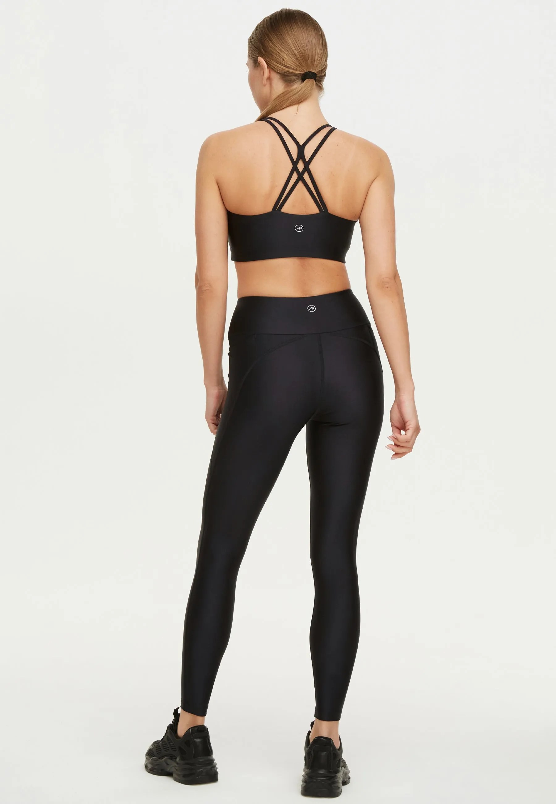 Stretch Leggings mit hohem Bund - Liquid Black