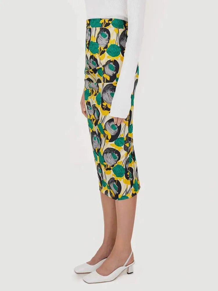 Tamaro Printed Pencil Skirt