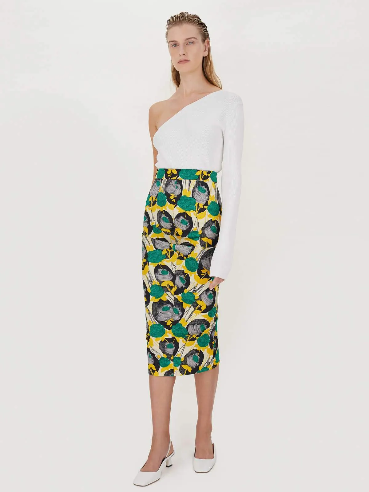 Tamaro Printed Pencil Skirt