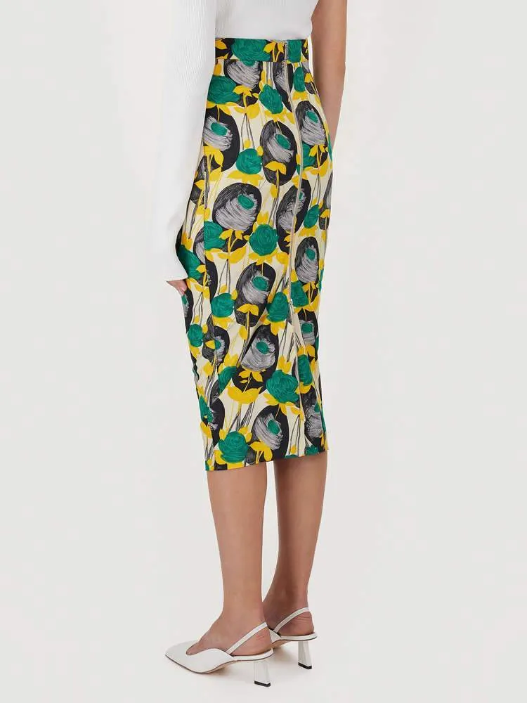 Tamaro Printed Pencil Skirt