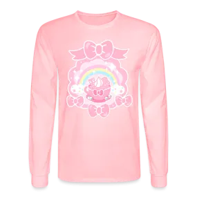 Teatime Fantasy Men's Pink Long Sleeve Cotton T-Shirt