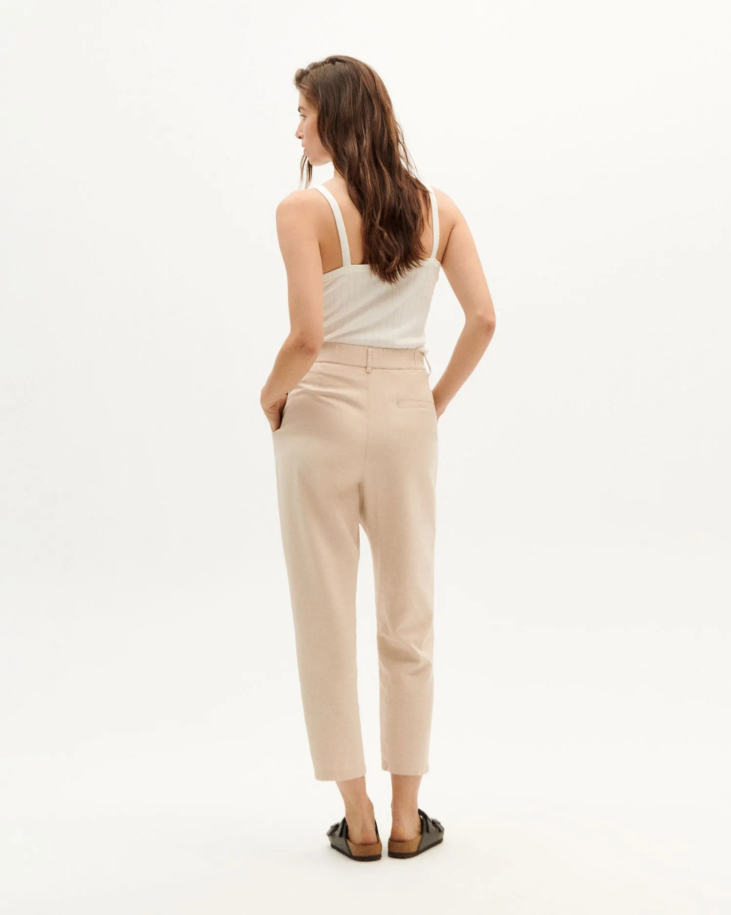 THINKING MU Rina pants hemp pearl women