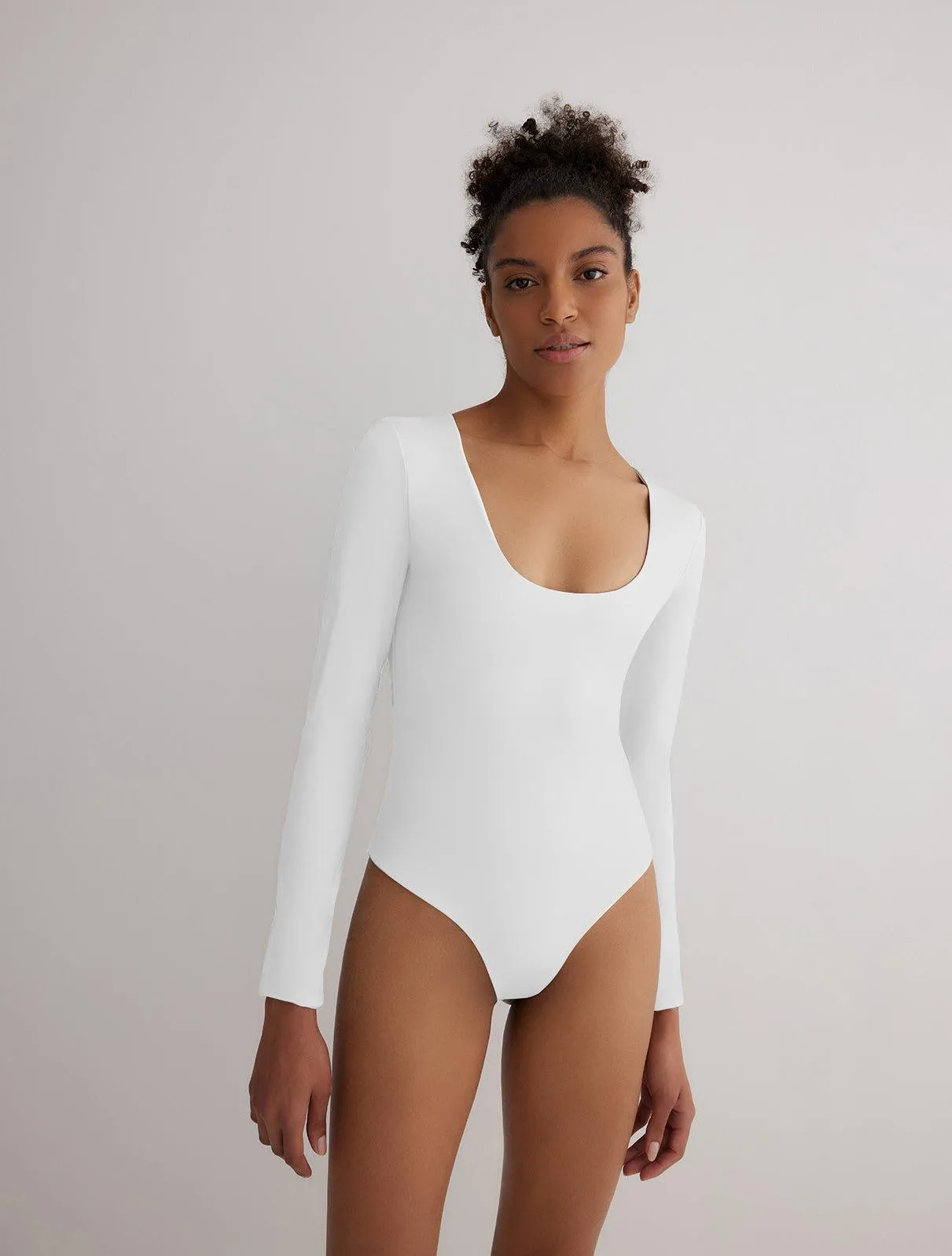 Ulrika Grey/White Reversible Bodysuit