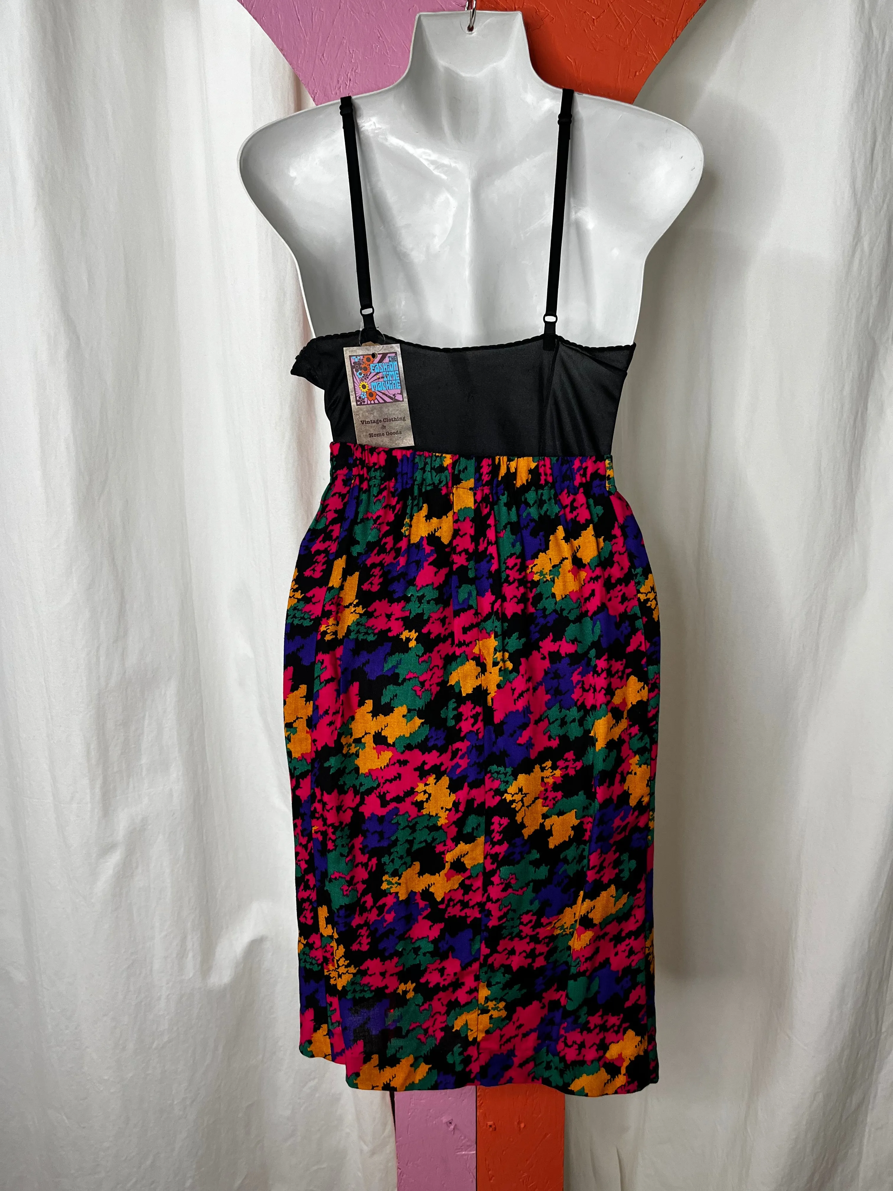 Vintage 80s | Abstract Art Pencil Skirt | Size Small - Medium