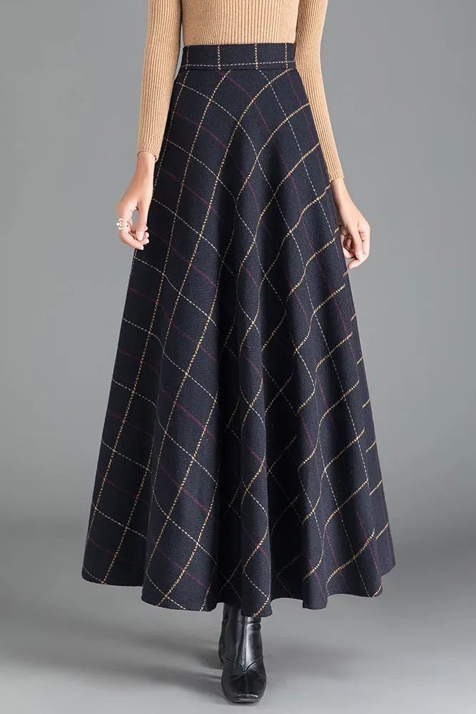 Vintage Inspired Swing Wool Skirt 3786