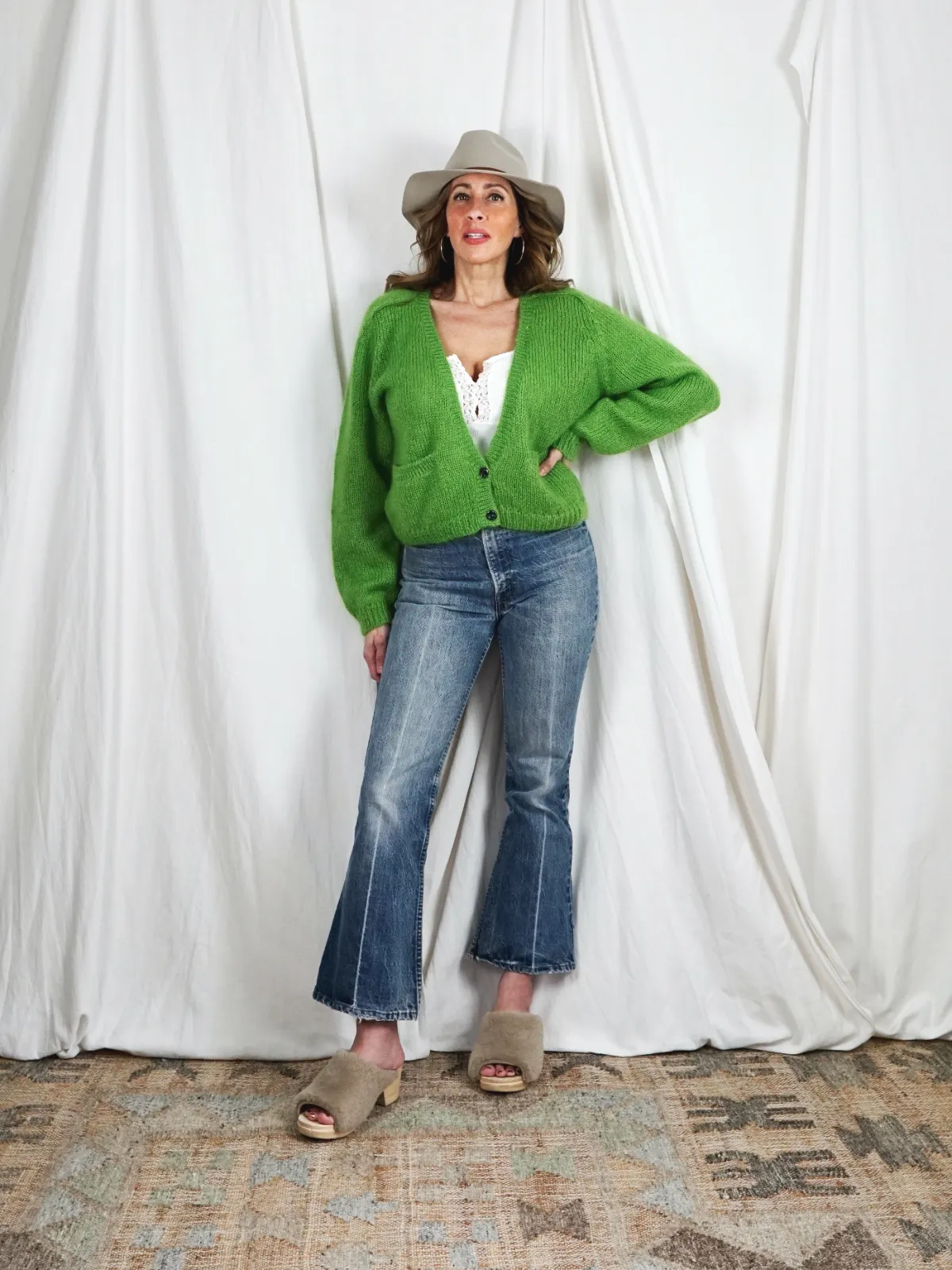 Vintage Lime Mohair Sweater