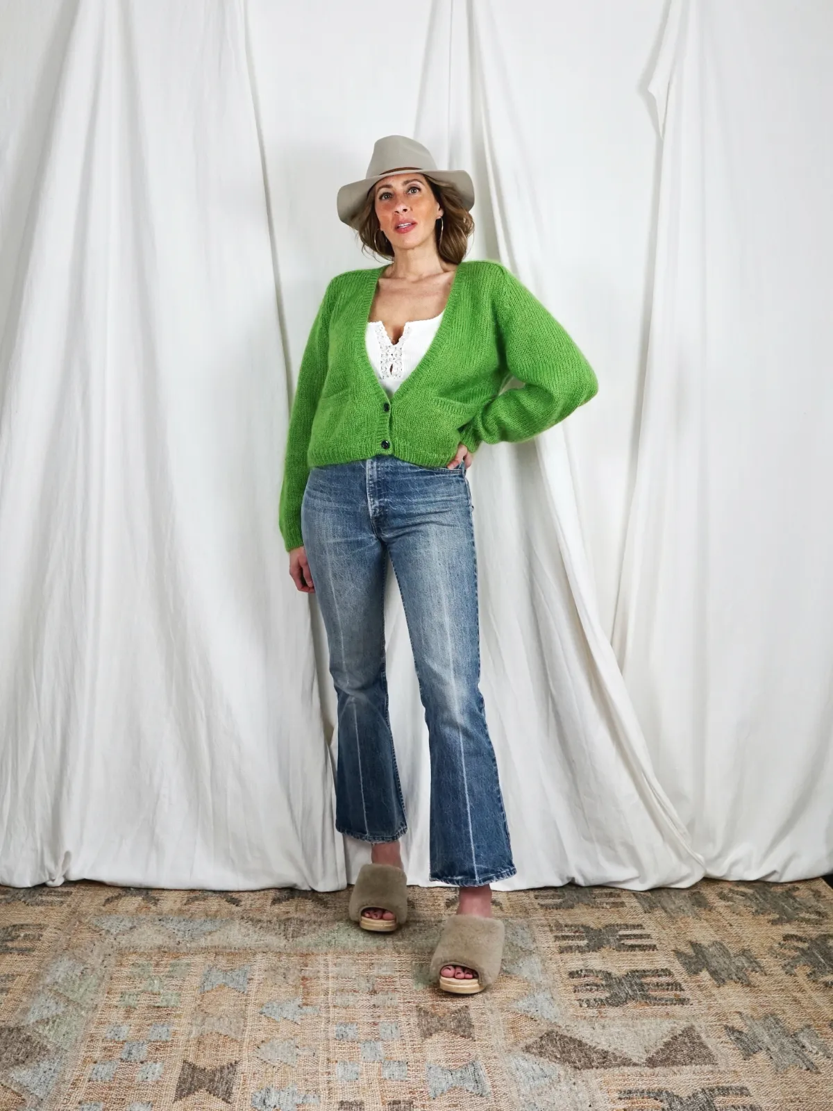 Vintage Lime Mohair Sweater