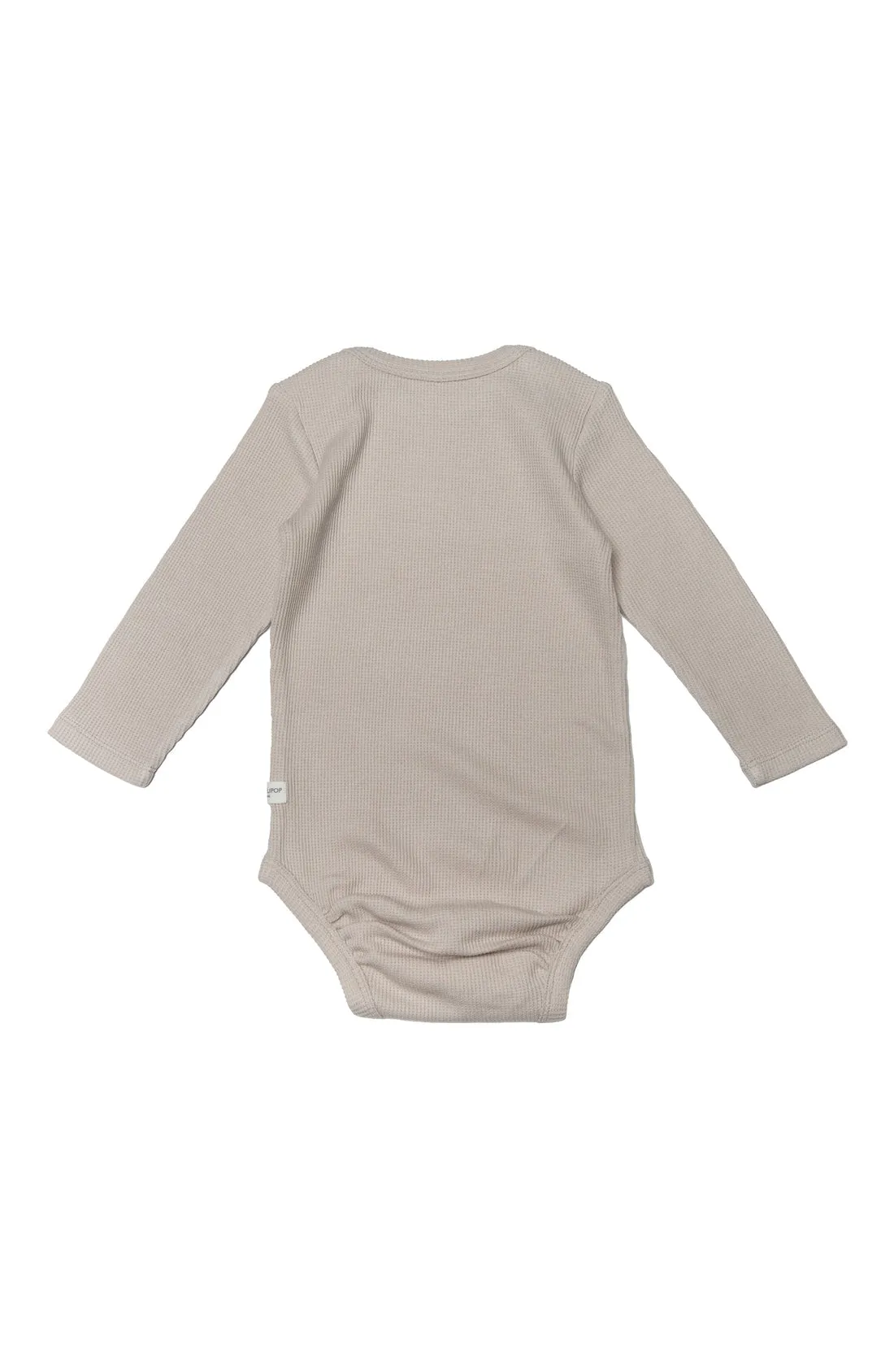 Waffle Long Sleeve Bodysuit - Silver Birch