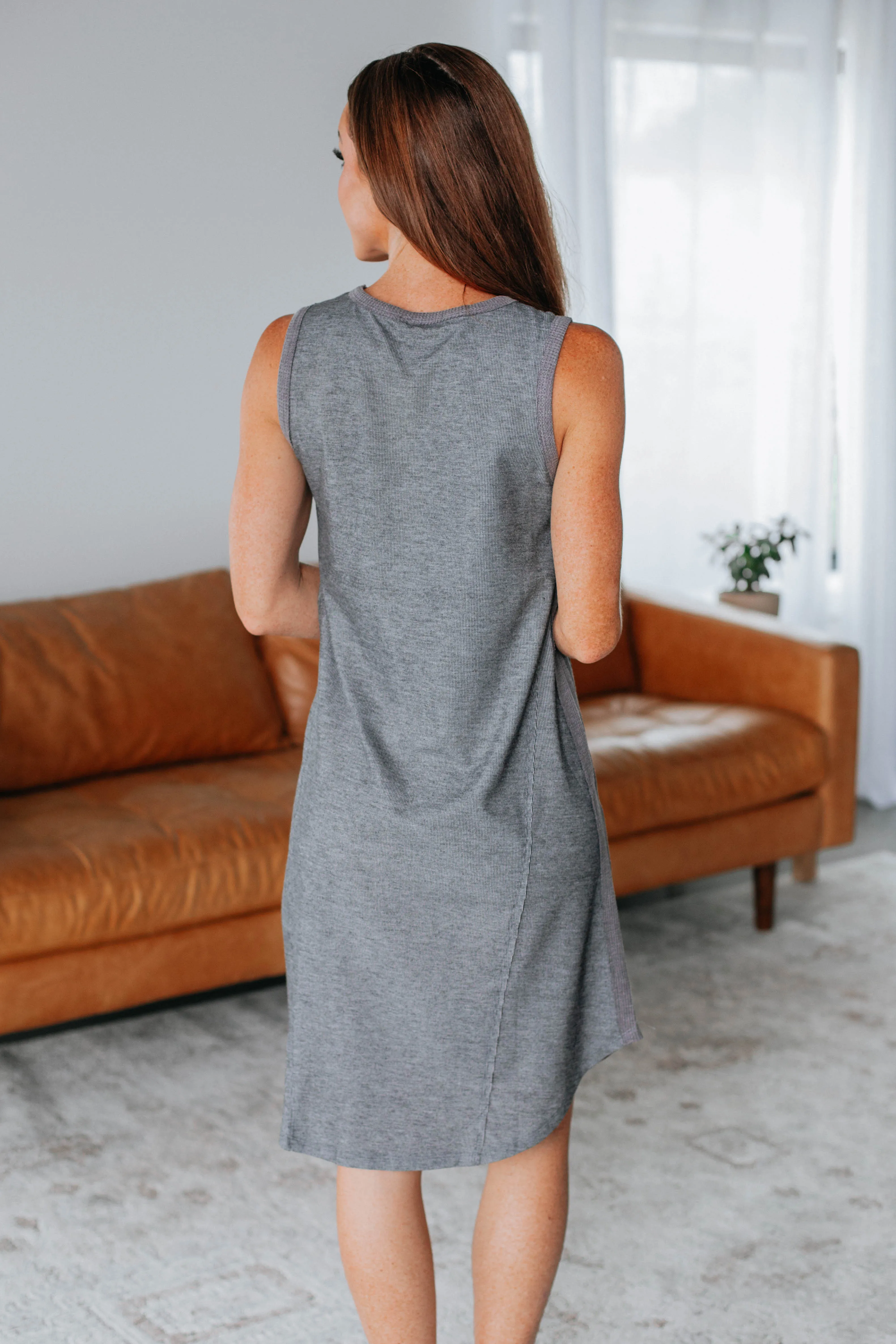 Wayne Knit Dress - Charcoal