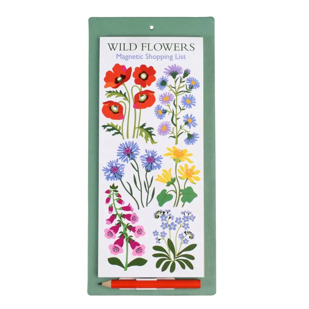 Wild Flowers Magnetic Shopping List