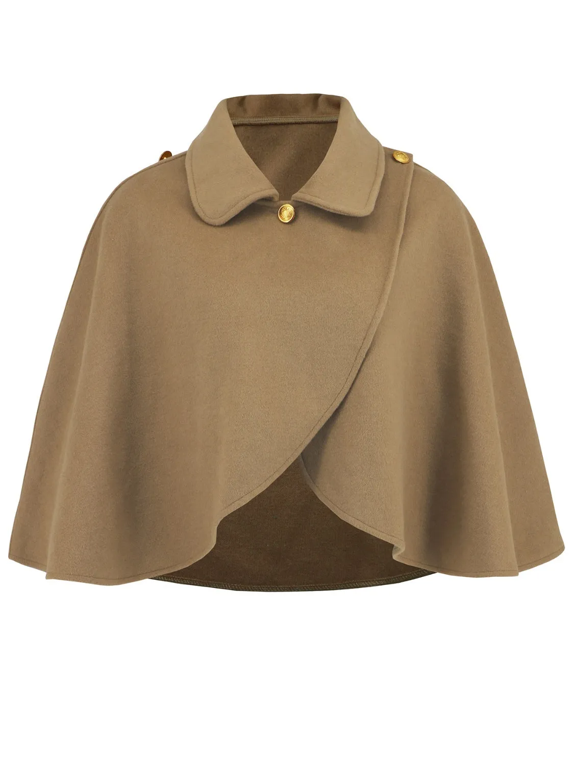 Women's Collared Neck Cropped Cape