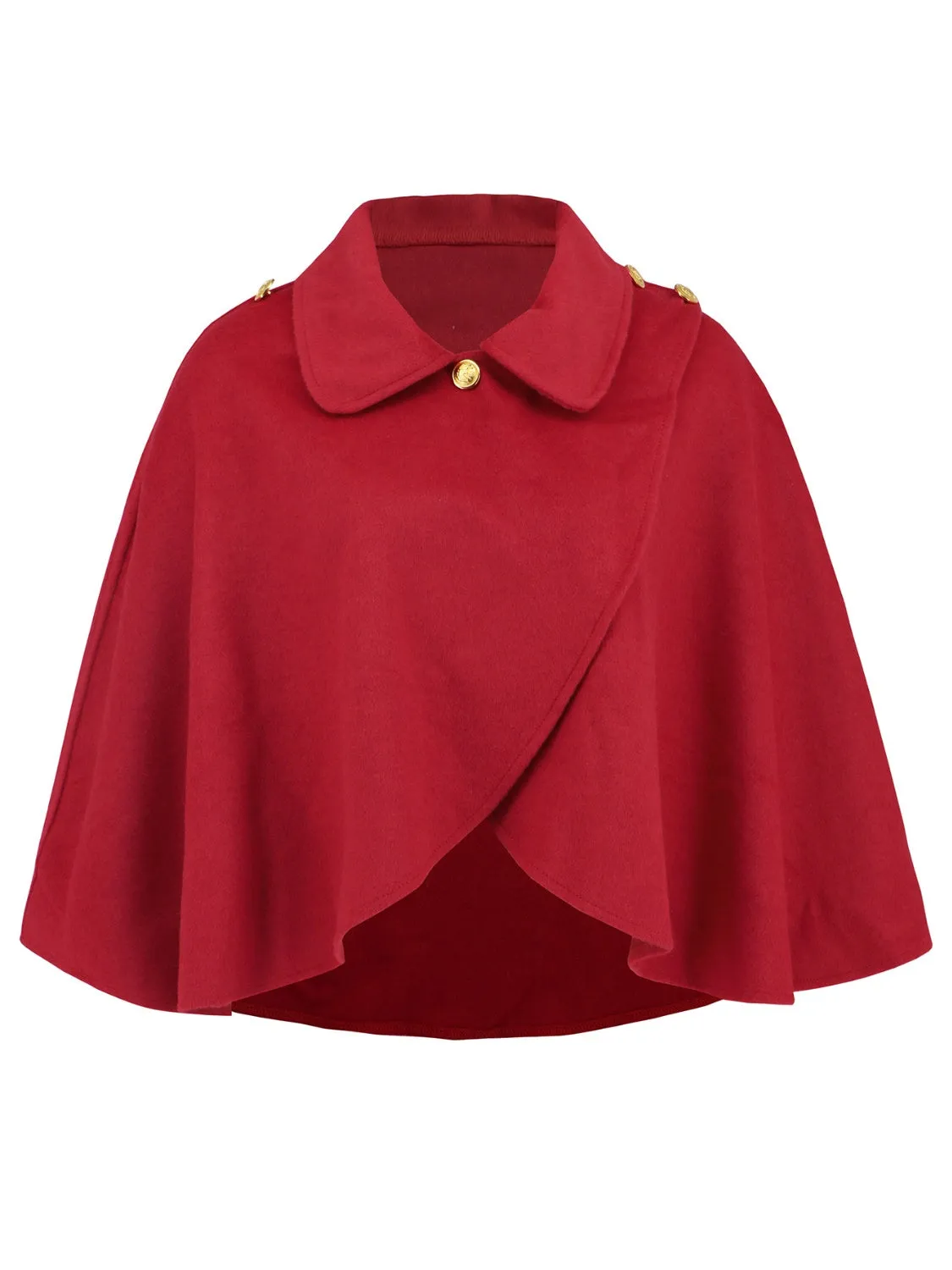 Women's Collared Neck Cropped Cape